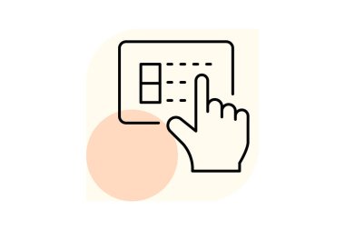 Ekran Paneline dokun, vektör, piksel mükemmel, illüstratör dosyası