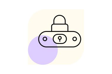 Kilit Sistemi, vektör, piksel mükemmel, illüstratör dosyası