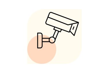 Güvenlik kamerası, vektör, piksel mükemmel, illüstratör dosyası