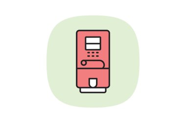 Kahve dağıtıcısı, vektör, piksel mükemmel, illüstratör dosyası