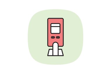 Metro Bilet Satış, vektör, piksel mükemmel, illüstratör dosyası