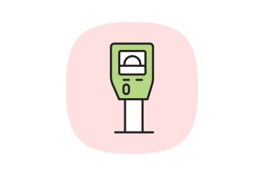 Otopark Biletleri Otomat Otomatı, vektör, piksel mükemmel, illüstratör dosyası