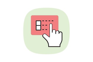 Ekran Paneline dokun, vektör, piksel mükemmel, illüstratör dosyası