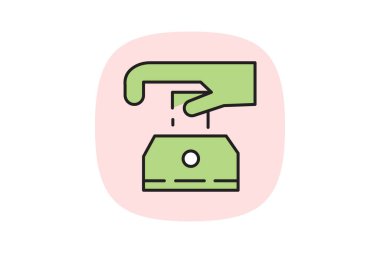 Nakit ödeme yuvası, vektör, piksel mükemmel, illüstratör dosyası