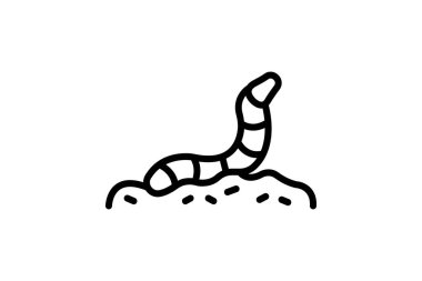 Solucan Toprakta, vektör, piksel mükemmel, illüstratör dosyası