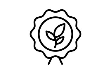 Organik Sertifika Damgası, vektör, piksel mükemmel, illüstratör dosyası