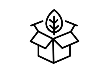 Dünya dostu paketleme, vektör, piksel mükemmel, illüstratör dosyası