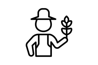 Çiftçi Holding Hasat, vektör, piksel mükemmel, illüstratör dosyası