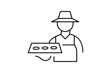 Seedling Tepsisi, vektörü, pikseli mükemmel, illüstratör dosyası olan çiftçi