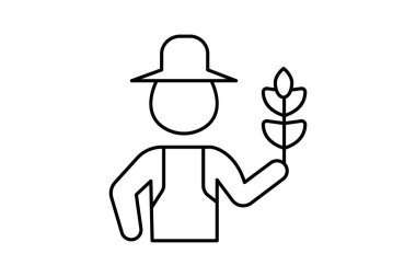 Çiftçi Holding Hasat, vektör, piksel mükemmel, illüstratör dosyası