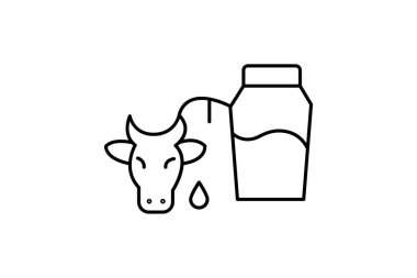 Organik İnek Sütü, vektör, piksel mükemmel, illüstratör dosyası