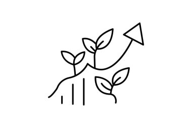 Doğal Büyüme oku, vektör, piksel mükemmel, illüstratör dosyası