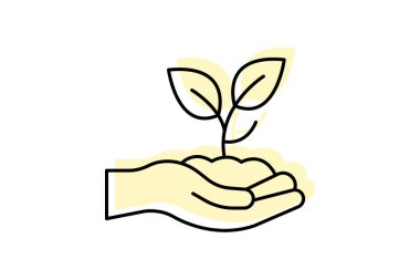 Filiz Elde, vektör, piksel mükemmel, illüstratör dosyası