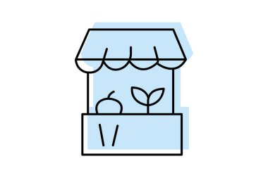 Organik Pazar Oyalaması, vektör, piksel mükemmel, illüstratör dosyası