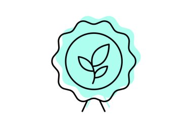 Organik Sertifika Damgası, vektör, piksel mükemmel, illüstratör dosyası