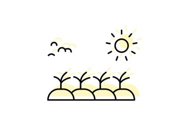 Sebze Güneşte Yatak, vektör, piksel mükemmel, illüstratör dosyası