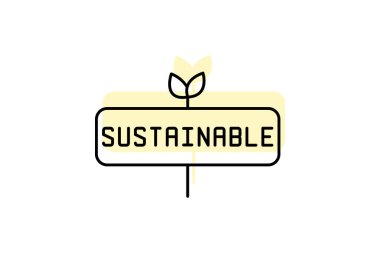 Sürdürülebilir Bahçe İşareti, vektör, piksel mükemmel, resimleyici dosyası