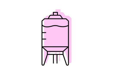 Temiz Çiftlik Su Tankı, vektör, piksel mükemmel, illüstratör dosyası