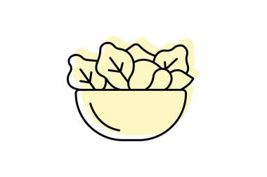 Organik Salata Karışımı, vektör, piksel mükemmel, illüstratör dosyası