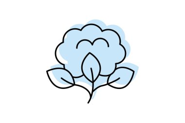 Organik Cotton Alanı, vektör, piksel mükemmel, illüstratör dosyası