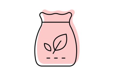 Organik Besleme Torbası, vektör, piksel mükemmel, illüstratör dosyası