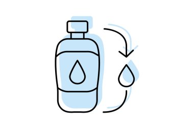 Yeniden Kullanılabilir Su Sistemi, vektör, piksel mükemmel, illüstratör dosyası