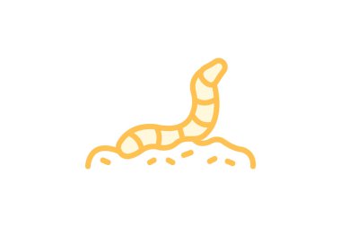 Solucan Toprakta, vektör, piksel mükemmel, illüstratör dosyası