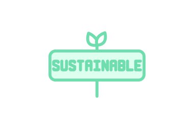 Sürdürülebilir Bahçe İşareti, vektör, piksel mükemmel, resimleyici dosyası