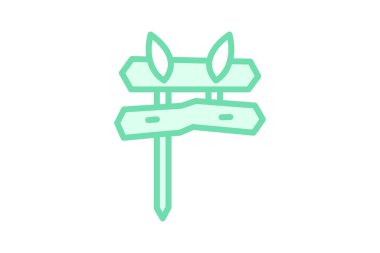 Tahta Bahçe İşaretleyicileri, vektör, piksel mükemmel, illüstratör dosyası