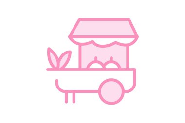 Çiftçi Pazar Sahnesi, vektör, piksel mükemmel, illüstratör dosyası