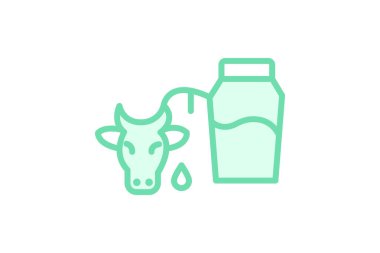 Organik İnek Sütü, vektör, piksel mükemmel, illüstratör dosyası