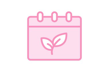 Organik tarım takvimi, vektör, piksel mükemmel, illüstratör dosyası