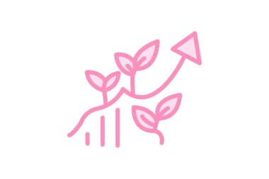 Doğal Büyüme oku, vektör, piksel mükemmel, illüstratör dosyası