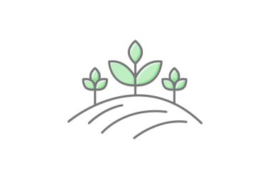 Organik tarım alanı, vektör, piksel mükemmel, illüstratör dosyası