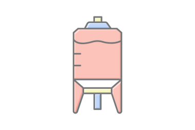 Temiz Çiftlik Su Tankı, vektör, piksel mükemmel, illüstratör dosyası