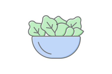 Organik Salata Karışımı, vektör, piksel mükemmel, illüstratör dosyası