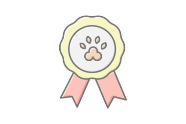 Hayvan dostu rozet, vektör, piksel mükemmel, illüstratör dosyası