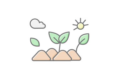 Arka bahçe Organik Yama, vektör, piksel mükemmel, illüstratör dosyası