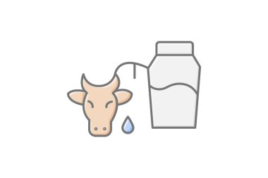 Organik İnek Sütü, vektör, piksel mükemmel, illüstratör dosyası