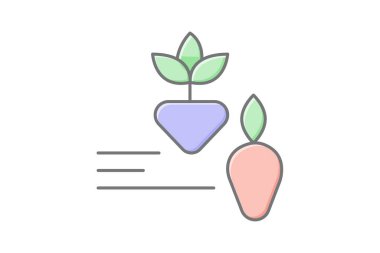 Farm to Tablo Simgesi, vektör, piksel mükemmel, illüstratör dosyası