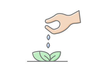 Organik tohumlar, vektör, piksel mükemmel, illüstratör dosyası ekiliyor