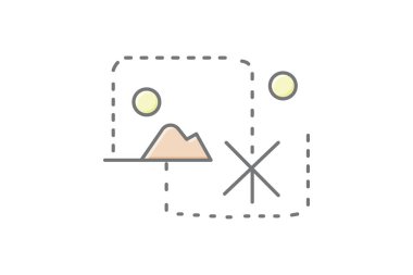 Kırpma Sembolü, vektör, piksel mükemmel, illüstratör dosyası