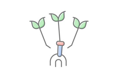 El yapımı tarım araçları, vektör, piksel mükemmel, illüstratör dosyası