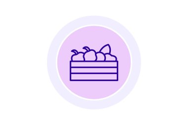 Tahta Sandık Sebze, vektör, piksel mükemmel, illüstratör dosyası