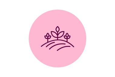 Organik tarım alanı, vektör, piksel mükemmel, illüstratör dosyası