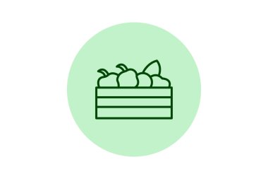 Tahta Sandık Sebze, vektör, piksel mükemmel, illüstratör dosyası