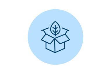 Dünya dostu paketleme, vektör, piksel mükemmel, illüstratör dosyası