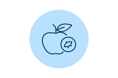 Meyve ile Organik İşaret, vektör, piksel mükemmel, illüstratör dosyası