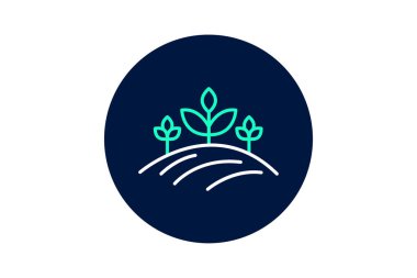 Organik tarım alanı, vektör, piksel mükemmel, illüstratör dosyası