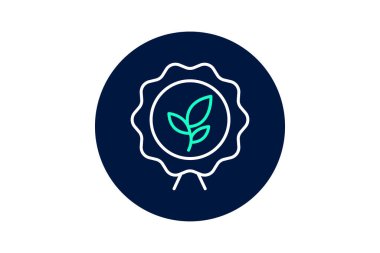 Organik Sertifika Damgası, vektör, piksel mükemmel, illüstratör dosyası